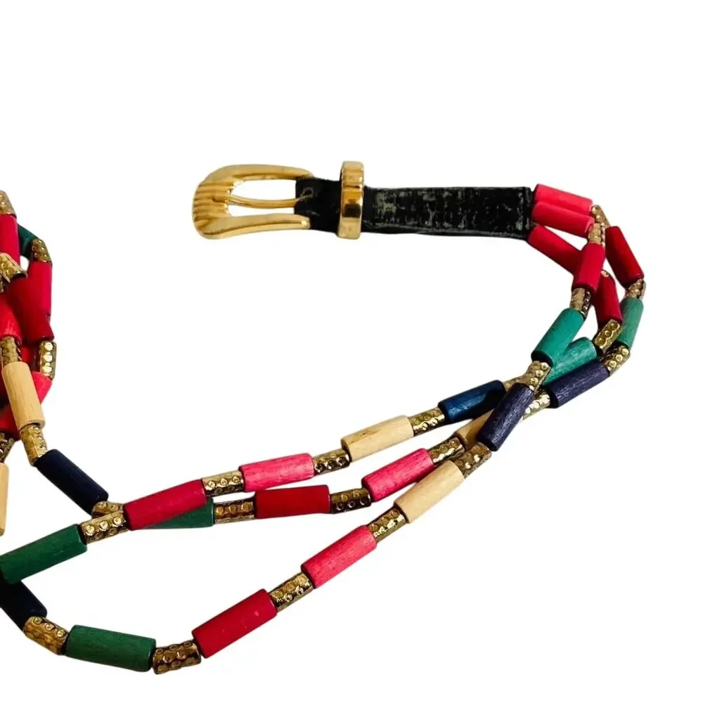 Vintage Wooden Beads Belt